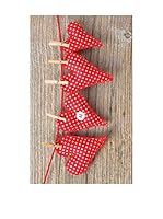 Huella deco Alfombra de Vinilo (Madera/Rojo)