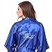 Joytton Women's Satin Kimono Robe with Embroidered Matron of Honor Short