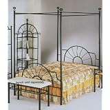 83h Sunburst Full Size Canopy Bed-headboard footboard by AtHomeMart