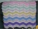 Hand Crochet Multi Colored Baby Afghan