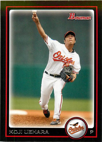 2010 Bowman Baseball Card # 94 Koji Uehara - Baltimore Orioles - In A Protective Screwdown Case!