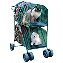 Double Decker Pet Stroller, Green