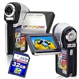 NEW Dual Cam High Resolution SILVER DIGITAL VIDEO CAMCORDER / STILL CAMERA (32GB SDHC Included)