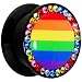 5/8" Rainbow Flag Acrylic Stash Plug