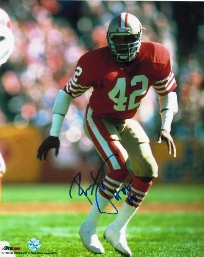 Ronnie Lott Signed 49ers 8x10 Photo - HOF 00