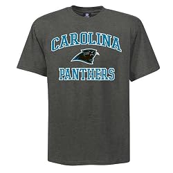 NFL Men's Carolina Panthers Heart And Soul Ii Adult Short Sleeve Basic Tee