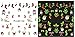 Christmas New Year Holiday Assortment Nail Art Water Slide Tattoo Decals & One Glow In The Dark Sheet - Holiday Stamps, Snowman, Santa, Bells, Snowflakes - Pack of 10