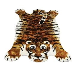 Tiger | Playmat & Kid's Rug | Faux Fur | 2 foot X 4 foot
