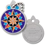 from CoinsandPins Trackable Geocaching Travel Bug Micro Compass Rose GeoCoin
