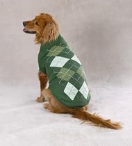 Dog Green Argyle Sweater XX Large - Pet Winter Sweater