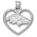 Baltimore Ravens NFL Profile Logo Heart Pendant (Silver)