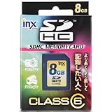SDHC 8GB class6 INX-SDHC08GC6 �h�m�w�W���p�� INX-SDHC08GC6 : 4519568002839
