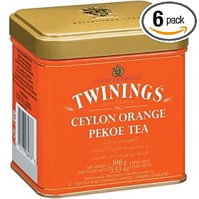 Twinings Ceylon Orange Pekoe Tea, Loose Tea, 3.53-Ounce Tins (Pack of 6)