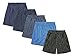 CYZ 5-Pack Men's 100% Cotton Woven Boxers Value Pack