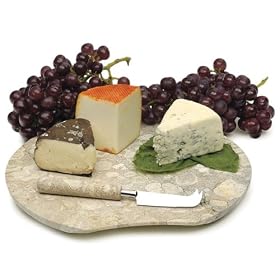 RSVP FCB Fossil Marble Cheese Board w knife by R.S.V.P.