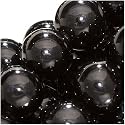 Black Agate Gemstone 8mm Round Beads /15 Inch Strand