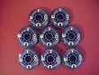 8-pk Rollerblade True In-line inline wheels 72mm/82A Blue