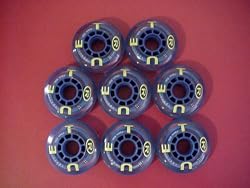 8-pk Rollerblade True In-line inline wheels 72mm/82A Blue