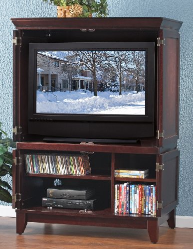Coffee-Finish Entertainment Armoire