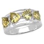 1.80 Carat Genuine Citrine Sterling Silver Ring