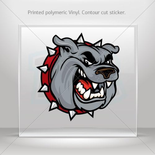 Sticker Decal Beware Of Bulldog Dog Color Tablet Laptop Weatherproof Sports M (6 X 5.61 In)
