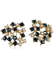 Oroclone "Crystal Luxe" Gold Plated Snowflake Swarovski Stone Earrings