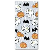 Pumpkin & Ghost Cellophane Bags 4in. x 9in. x 2in. Pkg/1