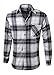 XQS Men's Long-Sleeve Plaid Flannel Shirt