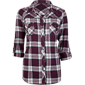 Buy FULL TILT Roll Cuff Ladies Flannel Shirt by Full Tilt