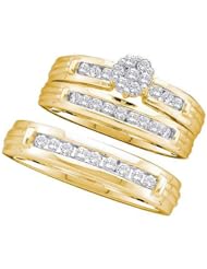 0.50CTW DIAMOND FLOWER TRIO SET