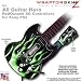 Metal Flames Green Skin by WraptorSkinz TM fits All Sony PS2 Guitar Hero SG Guitar Controllers (GUITAR NOT INCLUDED)