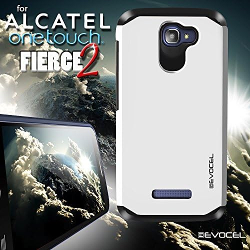 Alcatel One Touch Fierce 2 Case, Evocel® Dual Layer Armor Case For Alcatel One Touch Fierce 2 7040T (T-Mobile) - Retail Packaging, Fire Engine Red