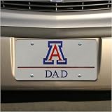 Arizona Wildcats Silver Mirror Dad Car License Plate