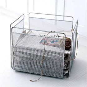 <b>Silver Mesh Newspaper Bin by Design Ideas</b>
