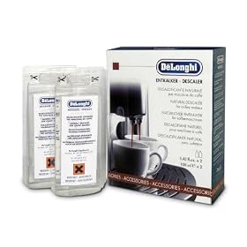 De'Longhi Natural Descaler for Bean to Cup Machines, 2 x 100 ml