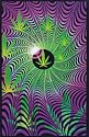 Pot Leaf (Spiral) Flocked Blacklight Poster Print - 24" X 36"