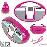 Product details for Digital Clock Radio with iPod Docking Station - Pink