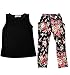 Jastore® Girls Baby Sets 3PCS Sleeveless Shirt/Tops + Floral Pants + Headband Vogue Clothes (3-4 Years)