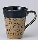 ベージュ水玉マグカップ  【マグカップ 美濃焼】