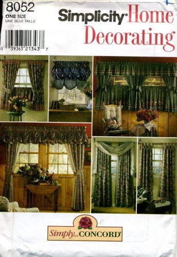 Simplicity Home Decorating House Curtains and Swags Pattern