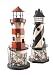 CBK Ltd Tin Lighthouse Style 15-Inch H Tealight Holders, Set of 2