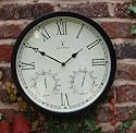 Chelsea Radio Controlled - Garden Indoor Outdoor Conservatory Wall Clock Thermo Humidity Meter - Weather Resistant DS1089
