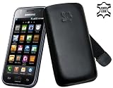 Original Suncase Tasche für Samsung i9000 Galaxy S / Samsung i9001 Galaxy S Plus – Leder Etui – Spezielle Anfertigung / Schwarz