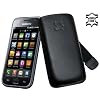 Original Suncase Leder Etui Tasche speziell fuer Samsung GT i9000 / i-9000 / Galaxy S / Lasche mit Rueckzugfunktion / Schwarz Original Suncase Leder Etui Tasche speziell fuer Samsung GT i9000 / i-9000 / Galaxy S / Lasche mit Rueckzugfunktion / Schwarz
