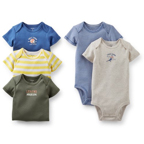Carter's Baby Boys' 5 Pack Bodysuits (Baby) - Asst-Boys 2