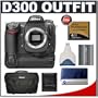 Nikon D300 Digital SLR Camera with MB-D10 Multi-Power Battery Grip + Lexar Pro 4GB CF Memory Card + EN-EL3e Battery + Case + Cameta Bonus Accessory Kit
