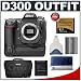 Nikon D300 Digital SLR Camera with MB-D10 Multi-Power Battery Grip + Lexar Pro 4GB CF Memory Card + EN-EL3e Battery + Case + Cameta Bonus Accessory Kit