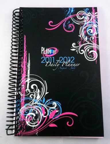 2011-2012 Daily Fashion Day Planner Organizer Agenda (August 2011 Through July 2012)- Black