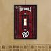 Washington Nationals Red Art-Glass Switch Plate Cover