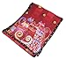 Laurel Burch Artistic Sequin Silk Scarf Crimson Cats